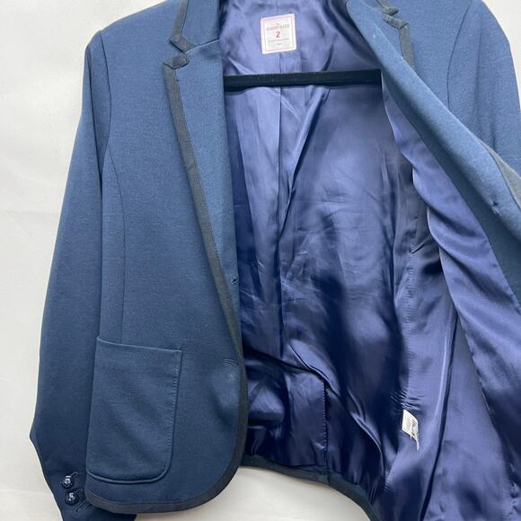 Gap The Academy Blazer Size 2 Button Front Long Sleeve Navy Blue School Boy - Picture 4 of 12
